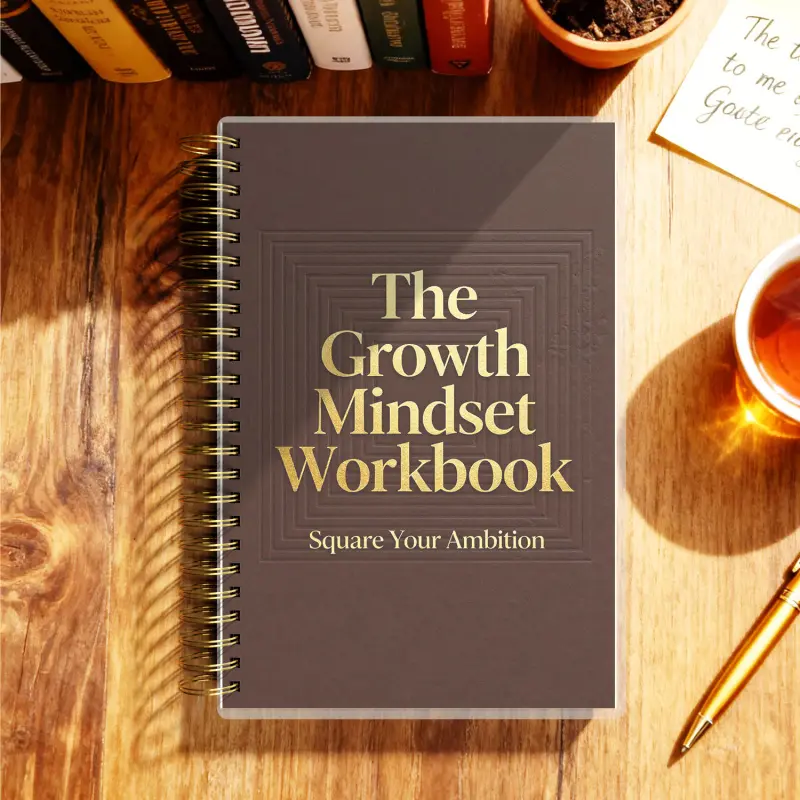 The Growth Mindset Workbook Journal - Your Personal Guide to Unlocking a Powerful Mindset. Features Goal Setting Sections, Positive Affirmations, and Gratitude Prompts. A5, Compact Size, 116 Pages, 100gsm Paper.