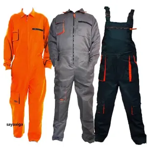 Men's Long-Sleeves Overalls Overalls Zipper Pocket Jumpsuit Jumpsuit Fashion Labor Casual Work Clothes Plus Size S-4xl Dungarees