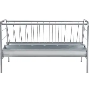 VEVOR Livestock Hay Feeder, 24 Gallons Large Capacity, 2 Packs Heavy-Duty Steel Goat Hay Rack, 27'' Long Wall Mounted Horse Hay Holder, Multiple Sided Feeding Rack for Sheep Farm Indoor Outdoor