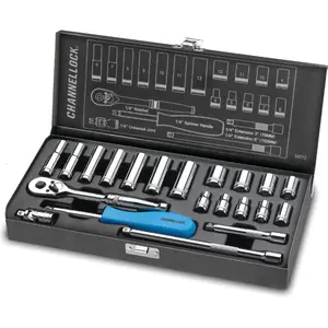 Channel Lock 34212 21-Piece 1/4" Metric Drive Socket Set