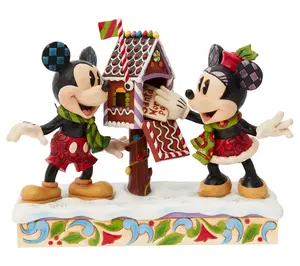 Disney Traditions Mickey and Minnie Letters Figurine