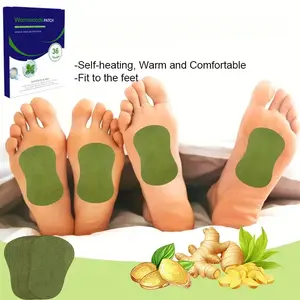 36-Pack Mugwort Foot Patches, Non-Woven Heat Packs Suitable for Muscles and Joints, Neck, Back, Knees, Shoulders, and Waist Easy to Carry and Use