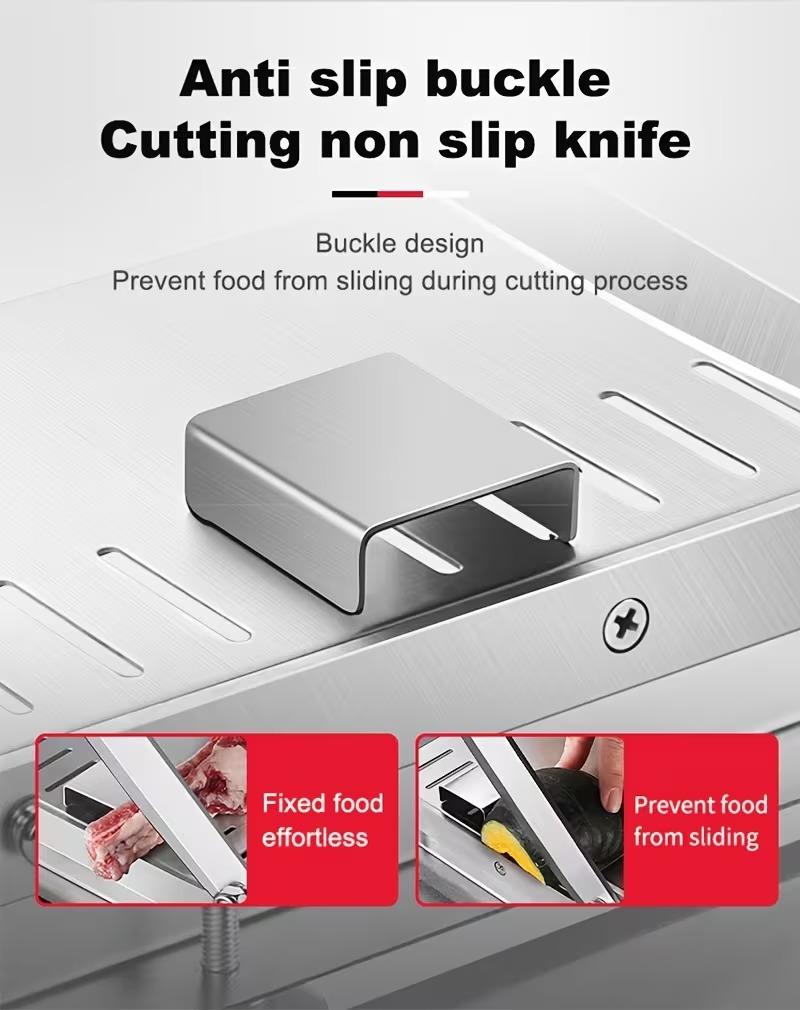 Stainless Steel Manual Slicer Meat Cutter Cutter Slicing Knife Easy To Clean Stainless Steel Manual Meat Cutter Suitable For Frozen Beef, Vegetables And Bones, Ideal Kitchen Gadget Stainless Steel Manual Slicer Meat Cutter Cutter Slicing Knife Easy To Clean Stainless Steel Manual Meat Cutter Suitable For Frozen Beef, Vegetables And Bones, Ideal Kitchen Gadget