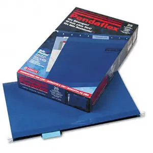 Pendaflex  Reinforced Hanging File Folders- Kraft- Legal- Navy- 25/Box