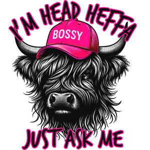 "I'm Head Heffa" Hot Peel DTF Transfer Ready To Press