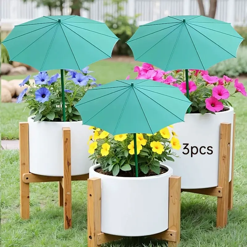 3 Outdoor Plant Umbrellas, Lightweight Garden Potted Plants Shade Cover, Courtyard Flower Fruit Sun Protection Tent, Suitable for Outdoor Plants, Pots, Gardens