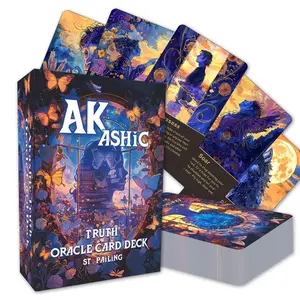 Akashic Oracle cards, Energy Healing oracle Deck, Record Oracle cards, Tarot cards for Beginners, Clearing Karma Oracle card Deck, Transform your energy and gain insight into your obstacles! Durable tarot cards