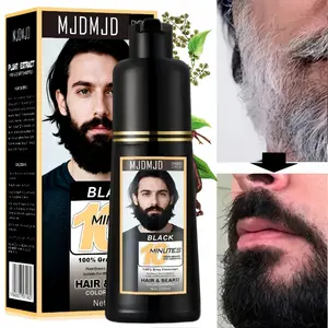 Black Beard Hair Dye, Men's 2-in-1 Care Set, Easy Beard Dyeing, Eliminate White Hair In Minutes, Long Lasting Natural Black Effect, Nourishing Formula for Daily Use, Best Gift for Father's Day