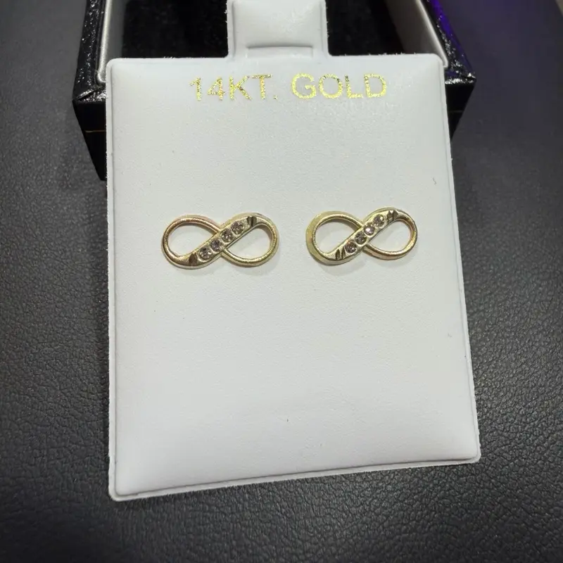 14kt Small Infinity Earrings