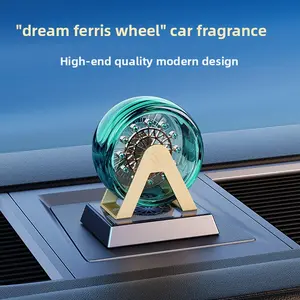 Ferris Wheel Solar-Powered Car Perfume Holder, Exclusive Dashboard Ornament for Car Interior Styling