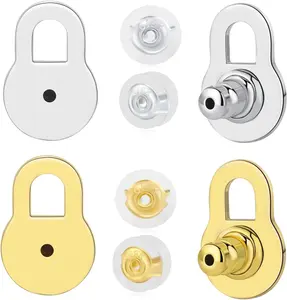 14K Gold Plated Lobe Lifters for Heavy Earrings for Women - Earring Backs for Droopy Ears - Comfortable Earring Backings for Studs - Trendy Fashion Jewelry Accessories