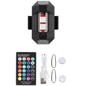 Usb-charged Anti-collision Led Flashlight with Warning Signal Light for Night Riding and Motorcycles