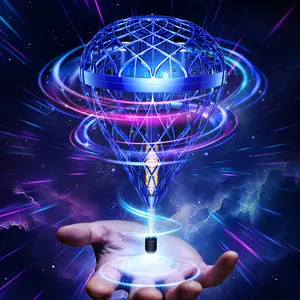 Flystars Flying Orb Ball Drone, Hand Controlled Magic LED Boomerang Hover Spinner, Quick USB-C Rechargeable with 2 Swappable Battery, Indoor Outdoor Fun Toys & Birthday Gifts for Kids Ages 6+, Gifts for Christmas