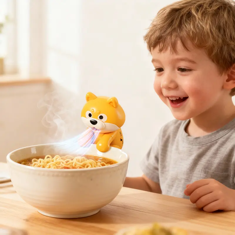 TITAIN GINDO Playful Dinosaur/Elephant Mini Personal Fan, Cute Kids' Toy, Charming Desktop Decor for Dining Hot Food Cooling