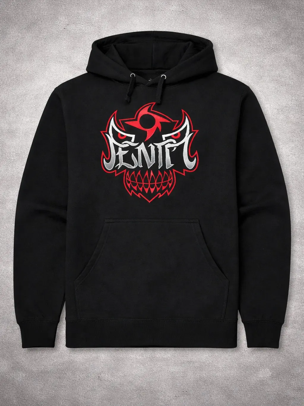 Men’s Penta Black Logo Pullover Hoodie Minimalist Lucha Libre Wrestling Hoodie, Dark Streetwear Graphic Sweatshirt, Vintage Style Fan Apparel, Gift for Wrestling Lover