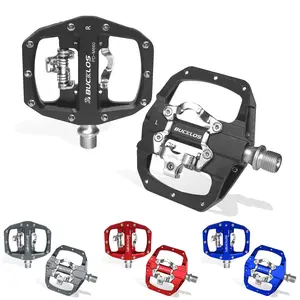 BUCKLOS SPD Pedals PD-M680 Mountain Bike Clip in SPD Flat Combo Dual Sided Pedals - Road Bike MTB Clipless Sealed Bearing Bicycle Clips Pedal Compatible with Shimano SPD Cleats  bike parts pedal bike ebike
