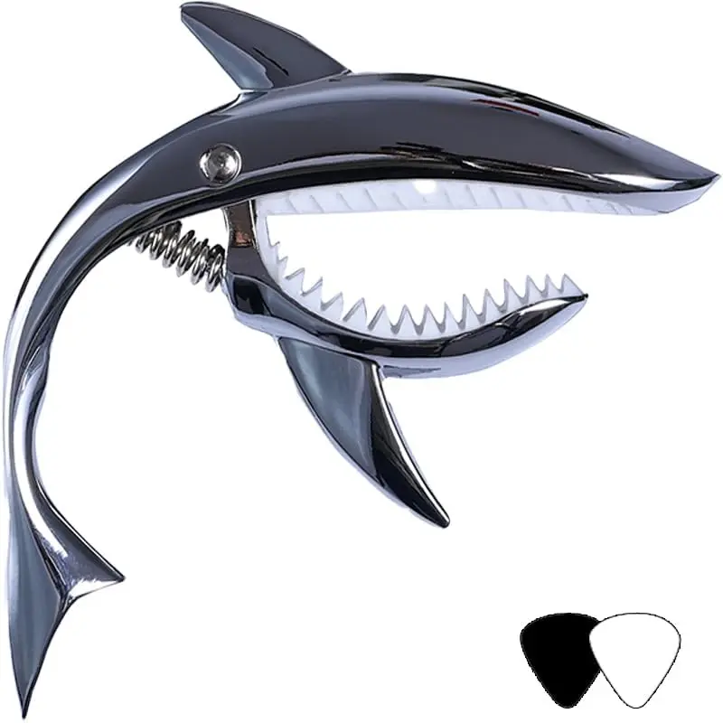 Guitar Capo Shark Capo for Acoustic and Electric Guitar,Ukulele with Good Hand Feeling, No Buzzing and Durable, for Musicians