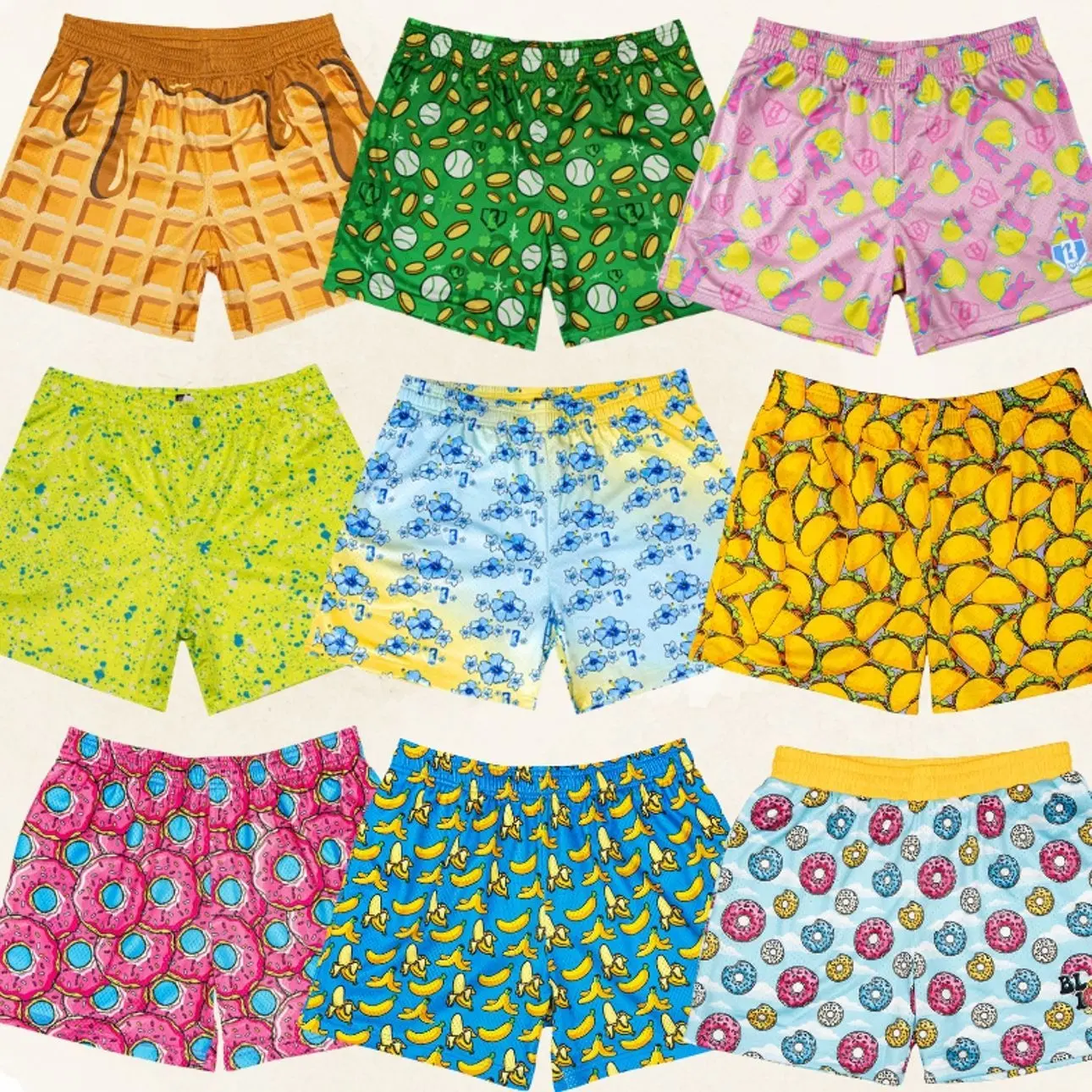 Ice Cream Shorts Collection, Baseball Short Trendy, Sugar Rush Donut Short, Batter Up Shorts, Heart Short, Stay Cool All Season, Perfect Gift for Kids & Adults