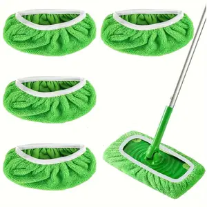 Microfiber Cleaning Mop Replacement Pads, 4 Counts/6 Counts Washable Durable Replacement Mop Cloths, Wet and Dry Use Mop Cloths, Microfiber Mop Refills