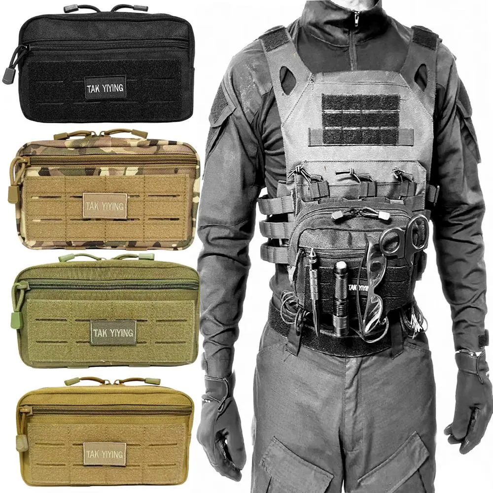 Outdoor Sports Multifunctional Molle Pouch, Modular Tool Bag, Portable Storage, Nylon Material, Universal Sport Type