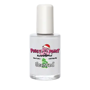 Piggy Paint Scented Frosted Sugar Cookie - Christmas White 0.5oz Non-toxic Vegan Water-based Nail Polish for Kids