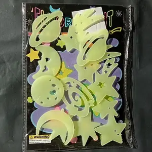 12pcs Reusable Self-Adhesive Glow-in-the-Dark Stars, Planets, and Shooting Stars - Multi-Surface, No Electricity Needed, Oval Shaped Space Theme Decals for Ceiling and Wall Decor Sticker Set Decorative Stickers