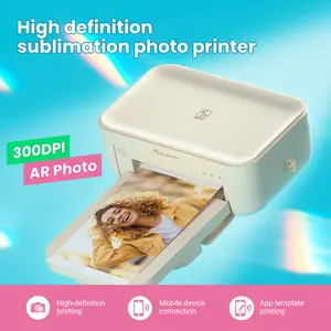 HPRT CP4100 Portable Desktop Photo Printer, 300DPI High Definition Wireless Photo Printer, Supports Wi Fi Connection for Smartphones and Tablets, Capable of Printing Color Multi Size Instant Sublimation Printer