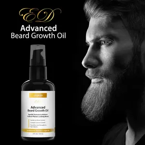 ETADERM Beard Growth Oil – Organic Argan, Jojoba & Coconut Oils for Thicker, Fuller Beards – Hydrates, Softens & Nourishes – Clean, USA-Made, Sulfate-Free Formula