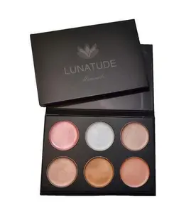 High-End Mineral Makeup Palette - Lunatude Multi-Use Cosmetic Set with Flower Eyeshadow, Contour Shades, Contour Glow, Cream Face Makeup, Natural Oils, Shimmer Finish