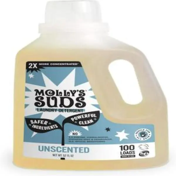 2x Concentrated High-Efficiency (HE) Unscented Liquid Laundry Detergent - Plant-Based, Deep Cleaning, Hypoallergenic, Cruel-Free - Clothing Care, Conserve Water - 100 Loads, Including Measuring Cap