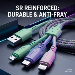 3-in-1 10A Super Fast Charging Cable 3M Extra Long, Durable Braided Multi Charger Cord with LED, Universal for iPhone 16 15 Pro Max