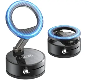 Carbon Fiber Magnetic Car Mount Car Phone Holder Dashboard Mounting Bracket Phone Holder Car Accessories Unisex Compatible with iPhone 17/16/15/14