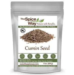 The Spice Way Cumin Seeds - Whole No Preservatives, No Additives, No MSG, Non GMO, No fillers.