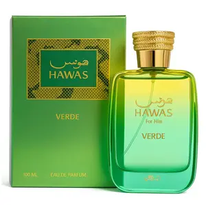 Hawas Verde Eau de Parfum Spray 100ml (3.38 OZ) for Men by Rasasi