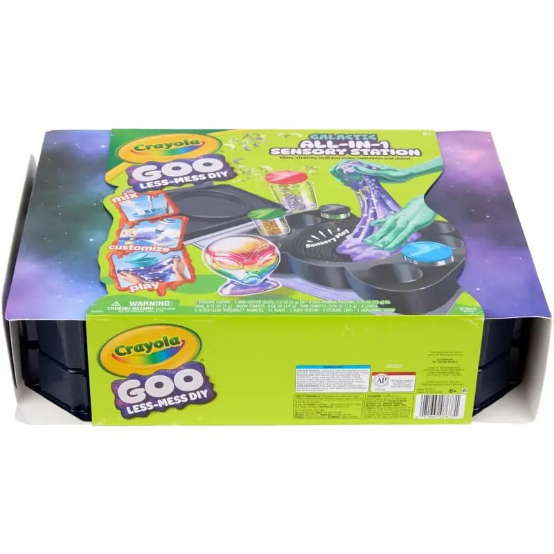 Crayola Goo All-in-1 Sensory Station, Galactic Slime Making Kit for ...