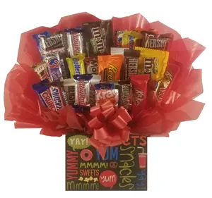Snack Attack Chocolate candy bouquet gift basket box