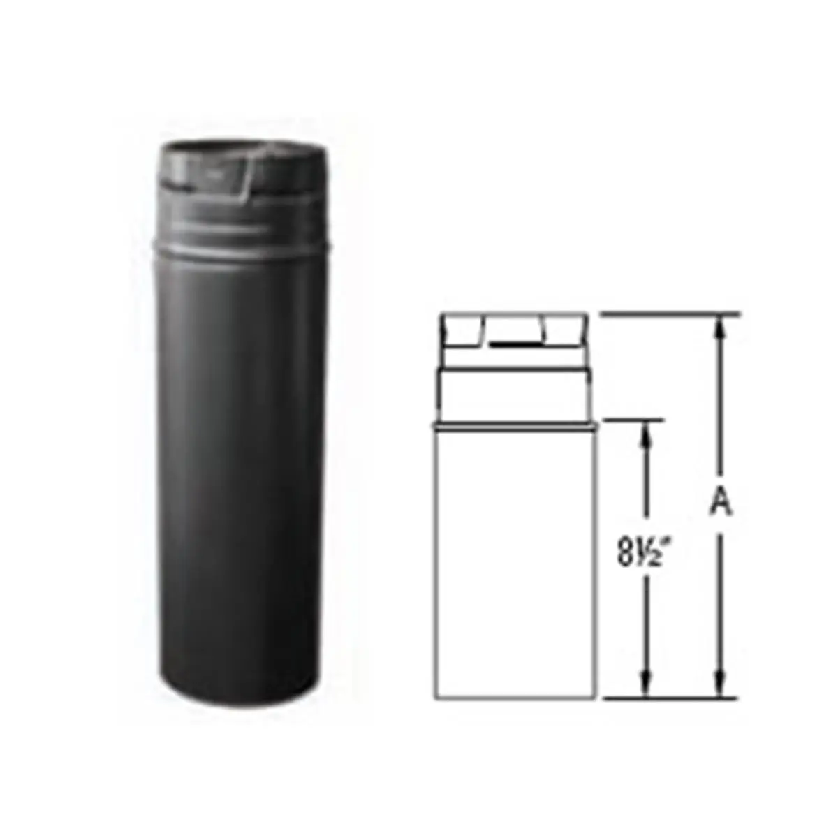 Dura Vent PelletVent Pro Rigid Straight Pipe Extension, 3x48 in Rigid Sections for Length Adjustment (Adds 3"-10" Length)