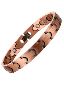 Copper Magnetic Bracelet, Adjustable Link Bracelet, Simple Style Decoration, Fashion Accessories for Men & Women, Adjustable Slider Bracelets
