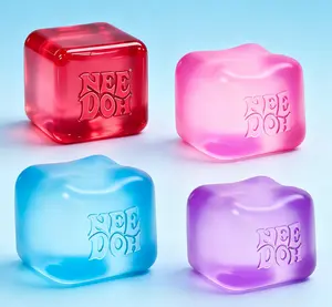 NeeDoh Nice Cube Super Solid Squishy - Schylling Viral Stress Relief Toy, Soft Gumdrop Texture, Tactile Calming Fidget for Kids & Adults, Ideal for Anxiety, Focus, Classroom, Office, Birthday & Holiday Gifts