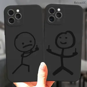 Cute Cartoon Matchman Pattern Phone Protective Case,Decorative Phone Protector Cover,Phone Accessories Compatible with iPhone 11 12 13 14 15 16 Pro Max