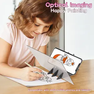 Portable Optical Drawing Board, Transparent PVC Material, Ideal for Artists, Hobbyists, Students, Sketching and Image Tracing Tool