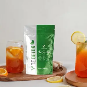 V-TE Detox de VitalHealth Herbal Tea Infusion with Nopal & Ginger - 100% Natural Ingredients, Suitable for Vegan Diet, Fruit, Gluten-Free, Sugar-Free