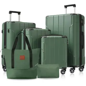 Hardshell Luggage Sets 6 Piece Suitcase Set, Expandable Lightweight Suitcases with Dual Wheels, TSA Lock for Men Women