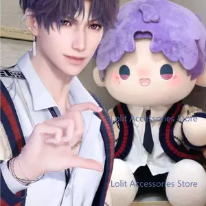 Anime Love and Deepspace Rafayel 40cm Sitting Posture Doll Sweater Jacket Clothes Dress Up Plush Doll Gown Plushie Figure Outfit