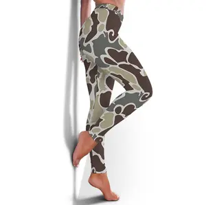Duck Camo Women's Leggings, Yoga Pants, High Waist Hunting Tights, Women's Outdoor Fitness Outfit