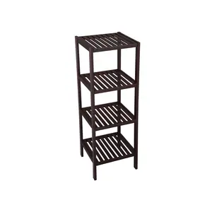 SONGMICS Bamboo Bathroom 4-Tier Shelf Stand