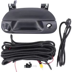 MOTOKU Tailgate Handle and Reverse Rear View Backup Camera with Extension Cable Wiring Harness Kit for Ford Explorer Sport Trac 2001-2005 F-150 1997-2003 F-250 F-350 F-450 F-550 Super Duty 1999-2007