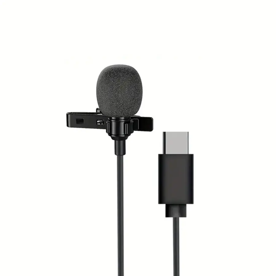 Type-C Clip-On Lapel Microphone for Smartphones, Ipads, and Pcs, Professional Quality with Smooth Sound, Ideal for Meetings and Presentations, Live Streaming Mic, USB Streaming Mic, Live Streaming Equipment