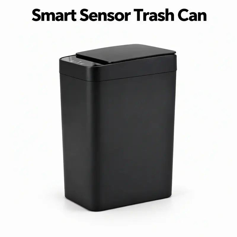 Smart Trash Can with Motion Sensor, Hands Free Automatic Bathroom and Kitchen Garbage Can, Slim Narrow Waste Basket with Quiet Soft Close Lid, 12L 15L, Battery Powered Infrared Bin