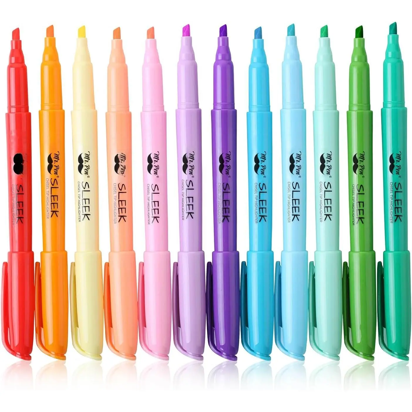 - Highlighters, 12 Pack, Assorted Colors, Chisel Tip, Quick-Dry, Smear-Resistant, Odorless Highlighters for School, Office & Journaling